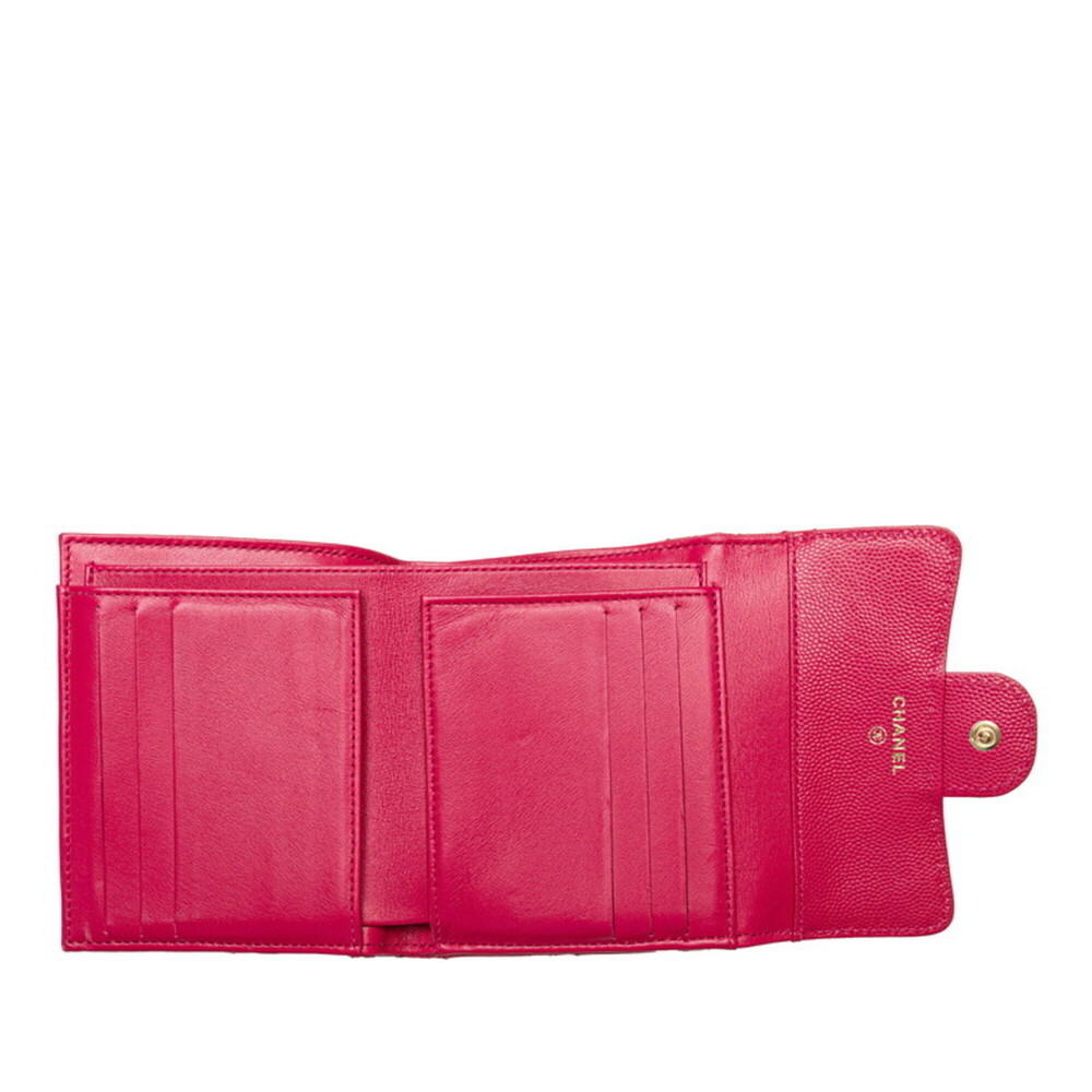 CHANEL Pink Caviar Leather Logo Wallet - Picture 7 of 13